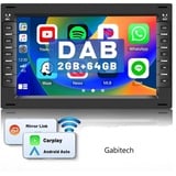 GABITECH Android 13 Autoradio für VW BORA POLO SHARAN T5 MULTIVANT GPS Navi Autoradio schwarz