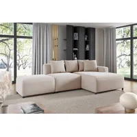 Fun Möbel Ecksofa Designersofa MEGAN XS inkl. Hocker Stoff