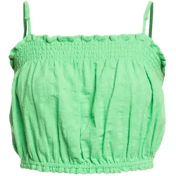Crop-Top ROXY "Bikini Vibes", Damen, Gr. XS, grün (absinthe grün), 100% Baumwolle, Kurzarm, Tops