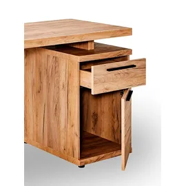 Jahnke Schreibtisch LUX C 140 Eiche / Braun