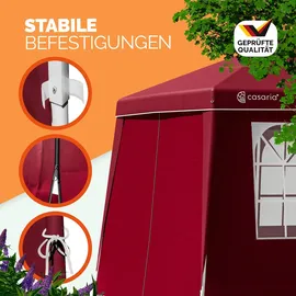 CASARIA Capri 3 x 3 m inkl. Seitenteile rot