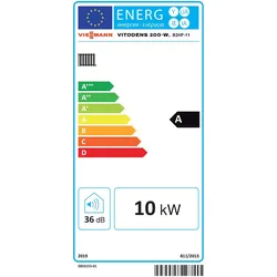 Viessmann Gas-Brennwertgerät Umlauf Vitodens 200-W B2HF 11 kW Bedieneinheit HMI 3,5" Speicher Vitocell 100-W CUGB 120L