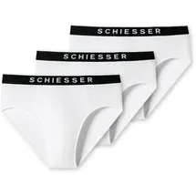 SCHIESSER Slip mit Logo-Bund im 3er-Pack, Weiss, L