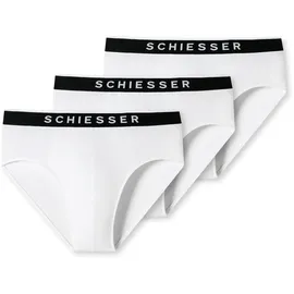 SCHIESSER Slip mit Logo-Bund im 3er-Pack, Weiss, L