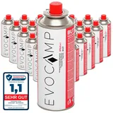 evocamp 28x Butan Gaskartuschen 227g für Campingkocher, Gasheizung