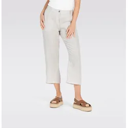 Leinenhose »NORA cropped«, temperaturausgleichend und angenehm auf der Haut, Gr. 40 - N-Gr, fog grey melange, , 35151821-40 N-Gr