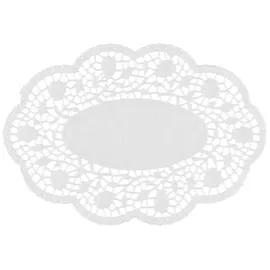 Papstar 500 Mokkadeckchen oval 18 cm x 13 cm weiss