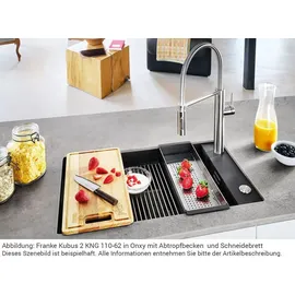 Franke KUBUS 2 KNG 110-62 links Einbauspüle Onyx 760 x 460 mm Handbetätigung