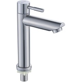 QOXEZY Wasserhahn Kaltwasser, Wasserhahn Bad, Armatur Waschtischarmatur Kaltwasserhahn Waschbecken für Badezimmer Kleines Edelstahl Vorhanden Hahn für Gäste WC Aufsatzwaschbecken Bidet Chrome