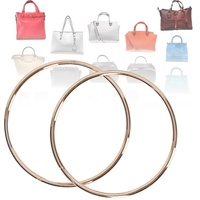 Handtaschengriffe, feine Verarbeitung Eisenmaterial Glänzendes Aussehen Hohe Härte Taschengriffe für Gepäck für Haushalt für Handtasche(Hell Gold)