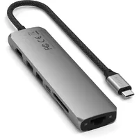 Satechi 7-in-1 Slim Multiport Adapter mit Ethernet Space Grau