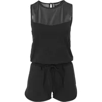 URBAN CLASSICS Ladies Tech Mesh Hot Jumpsuit in Schwarz, Größe S