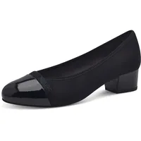 Jana Pumps Kleiner Absatz Vegan, Schwarz (Black), 39
