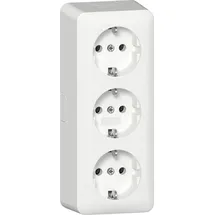 Gira 478913 SCHUKO-Dreifachsteckdose mit Montageplatte