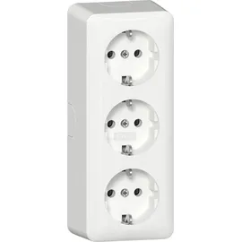 Gira 478913 SCHUKO-Dreifachsteckdose mit Montageplatte