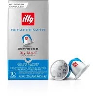 illy Kapseln Decaf 10 Stück, koffeinfrei,  für Nespresso geeignet, 100% Arabica