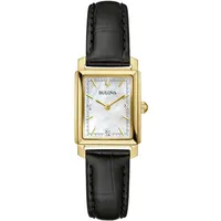 BULOVA 97P166 Damen-Armbanduhr Sutton mit Lederband