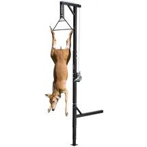 Vevor Game Hoist mit Seilwinde & Gambrel, 181 kg Tragkraft, Lkw-Wildhebezeug mit 5,08 cm Empfänger, 360-Grad-Schwenkschaft & einstellbarer Höhe, zum Häuten & Säubern von Wild im Jagdspiel
