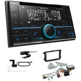 Kenwood DPX-7300DAB 2-DIN Autoradio mit Bluetooth Digitalradio DAB+ USB CD passend für Volkswagen VW Caddy ab 2003 schwarz inkl Canbus