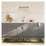 vidaXL Küchenteppich Mehrfarbig 60x180 cm Waschbar Rutschfest