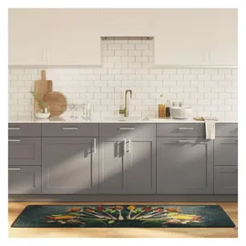 vidaXL Küchenteppich Mehrfarbig 60x180 cm Waschbar Rutschfest