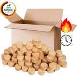 Floranica Holzbriketts 100% Gepresste Hartholzbriketts 20 kg Rundholzbriketts für Kamin Brikett Holz Hohe Brennwert Raucharm