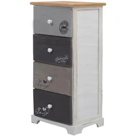 Mobili Rebecca Kommode Weiß Grau