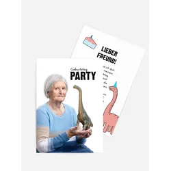 Geburtstagseinladung selbst gestalten mit Spruch und Fotos im Onlinedesigner bei Meine-Kartenmanufaktur.de