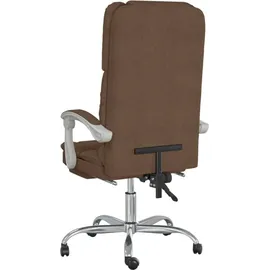vidaXL Bürostuhl mit Massagefunktion Stoff Braun