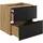 Badplaats Waschbeckenunterschrank Ocean 2 Schubladen 60 x 59 cm Schwarz Matt/Eiche