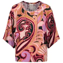 Cartoon Bluse mit Muster Violett/Rosa 38