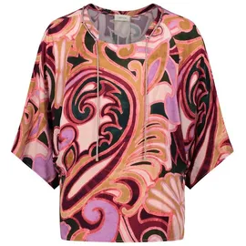 Cartoon Bluse mit Muster Violett/Rosa 38