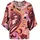 Cartoon Bluse mit Muster Violett/Rosa 38