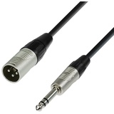 Adam Hall Cables Adam Hall 4 Star Series Mikrofonkabel, Rean XLR männlich auf 6.3mm Stereo Klinke, 0.6m