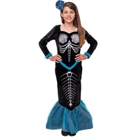 Magicoo Meerjungfrau Skelett Kostüm Kinder Mädchen Halloween (L)
