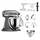 KitchenAid Artisan 5KSM175PS Medaillon Silber Cookielover