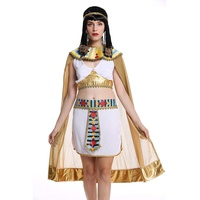 dressmeup W-0199 Kostüm Damen Frauen Karneval Halloween Ägypterin Kleopatra Cleopatra Pharaonin weiß S