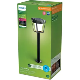 Philips Außenstandleuchte Kunststoff 69,3 cm Solar schwarz