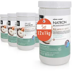 12x 1 kg  Natron Backsoda Natriumhydrogencarbonat in Lebensmittelqualität