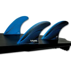 futures Thruster Fin Set R6 Legacy Rake M Fin 25, Farbe: Blau, Finnenbox: futures