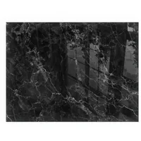 Tulup Glasbodenplatte Elegantes Marmormuster 80 x 60 cm Schwarz