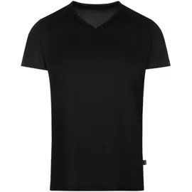 TRIGEMA T-Shirt TRIGEMA "TRIGEMA V-Shirt aus 100% Lyocell", Jungen, Gr. XL, schwarz, Single Jersey, 100% Lyocell, Basic, lang, V-Ausschnitt, Shirts T-Shirt