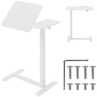 Maclean Brackets Mobiler Schreibtisch/Laptopständer Maclean weiß höhenverstellbar 76-109cm max.