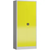 Classix Aktenschrank 80 x 38 x 180 cm gelb / lichtgrau