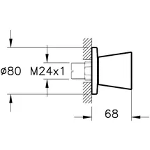 Vitra Liquid Unterputz-Absperrventil schwarz A4279339