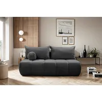 Fun Möbel Schlafsofa Designersofa Sofa 3-Sitzer ANZIA in Stoff Bunny Anthrazit - Grau