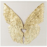 Kare Wandschmuck Gold/Weiß, 120x120cm