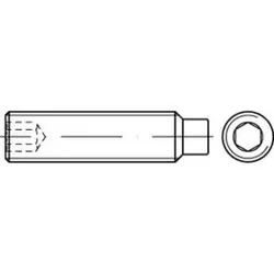 DIN 915/ISO 4028 Gewindestift VG M12x10 Stahl 45H blank ISK m. Zapfen