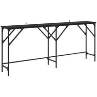 VidaXL Konsolentisch Schwarze Eiche 180 x 29 x 75
