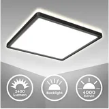 B.K.Licht LED Panel 29,3x29,3 cm - 18W, 2400lm, flach, backlight, neutralweiß, schwarz